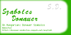 szabolcs donauer business card